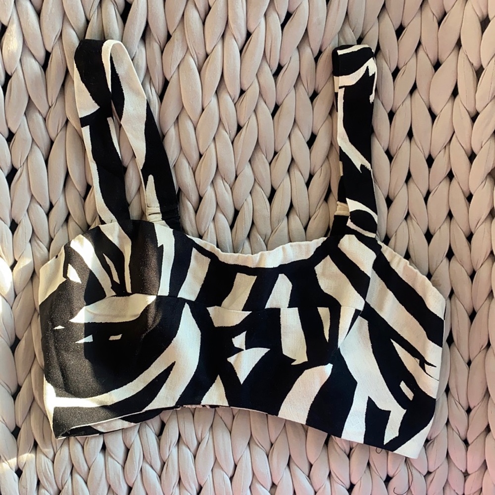 Zebrs Print FARM RIO crop top